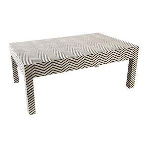 Mesa auxiliar en forma de C con incrustaciones de hueso modernas de alta calidad, patrón de pescado, mesas auxiliares más vendidas, venta al por mayor de fábrica India - Product Image 2