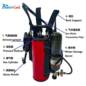 Equipo de Protección Contra Incendios, Partículas Finas de Agua para Apagar Incendios, Extintor de Agua Tipo Mochila, Extintor de Agua Nebulizada de 9L - Product Image 3