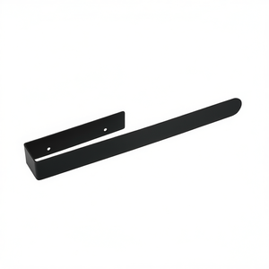 Porte-serviettes mobile latéral en acier inoxydable noir mat pour salle de bain et toilettes - Product Image 2