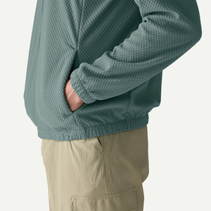 Chaqueta Cortavientos Texturizada Personalizada para Hombre, Ligera, para Exteriores, con Cierre Completo, Cuello Alto, Informal, Transpirable, Deportiva, a la Moda - Product Image 5