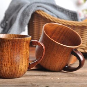 Tasse à thé en bois naturel en bois pour le vin, le café, l'eau, les boissons chaudes et froides, tasse à thé en bois de style japonais - Product Image 1