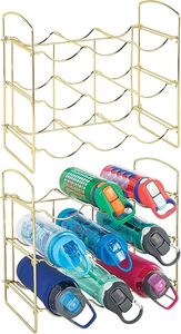 ที่ใส่ขวดไวน์เหล็กเคลือบบรอนซ์มีพื้นผิวที่หลากหลายเหมาะสำหรับห้องนั่งเล่นแบบดั้งเดิมชั้นวางโบราณและพื้นที่รับประทานอาหาร - Product Image 4