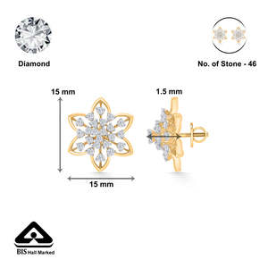 18K Gold Heart <b>Moissanite</b> & Pearl <b>Earrings</b> for Women Trendy Engagement Jewelry in Rose White or Yellow Gold - Product Image 5