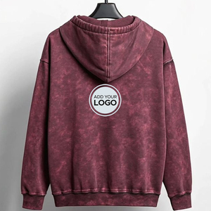 Hombres Streetwear Heavyweight Distressed Acid Wash Hoodies - Product Image 1