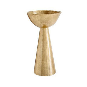 Soporte de pilar de oro de Metal hecho a mano indio para centros de mesa de vajilla de boda decorar portavelas Juego de 3 uds Color dorado - Product Image 2