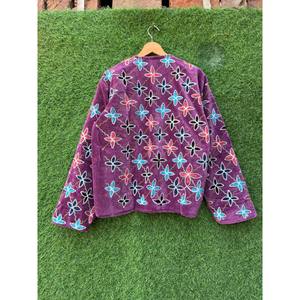 Wholesale Uzbek Winter <b>Velvet</b> <b>Jacket</b> <b>for</b> <b>Men</b> and Women Handmade Cotton Embroidered Suzani Knitted <b>Jacket</b> <b>for</b> Autumn Season - Product Image 5