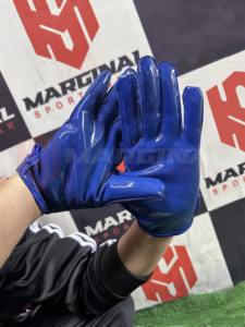 2026 Professional Lightweight Breathable American Football Receiver Gloves Silicone Palm Anti-Slip Grip Full Finger Adjustable - Product Image 2