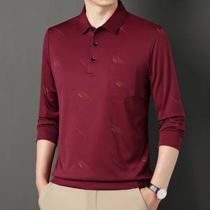 Polo de otoño e invierno para hombre, camisa de manga larga de negocios a la moda para hombre, Polo de Color sólido, camisa informal ajustada, Tops, camisa de alta calidad - Product Image 4