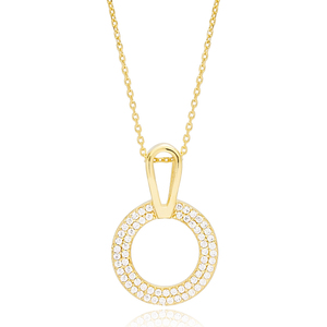 Elegant Round Shape Clear Zircon Stone Turkish Handmade Rhodium Plated 925 Sterling Silver Wedding Party Charm <b>Necklace</b> Pendant - Product Image 4