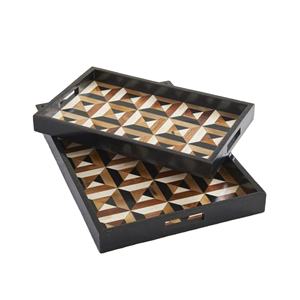 Plateau de service en bois imprimé au design moderne avec vernis pour la cuisine et la table à un prix abordable plateau de service de la meilleure qualité - Product Image 1