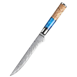 Juego de Cuchillos de Chef de Acero de Damasco Hechos a Mano con Diseño Ambidiestro y Mangos de Madera de Alta Durabilidad para Uso Doméstico y Profesional - Product Image 3