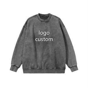 Sudaderas con Capucha y Cuello Redondo de Felpa 100% Algodón Lavado con Bordado Estampado de Diseño Personalizado para Mujer - Product Image 2