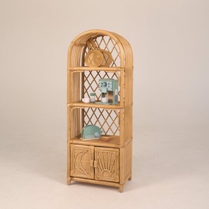 Commode en rotin durable pour enfants, armoire à double porte en arc, étagère ouverte, armoire pour nouveau-né, enfant - Product Image 4