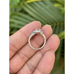 925 <b>Silver</b> Natural Morganite <b>Statement</b> <b>Ring</b> with Turquoise Gemstone Rhodium Plated Oval Cut Romantic Engagement <b>Ring</b> - Product Image 3