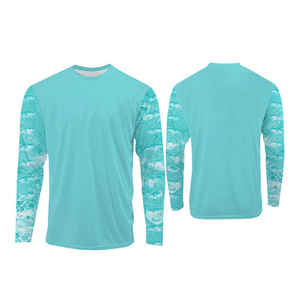 Chemises de pêche de tournoi de sublimation Performance pour hommes Protection upf Maillot de pêche à séchage rapide Chemises de camouflage à quantité minimale de commande basse - Product Image 3