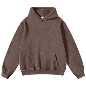 เสื้อฮู้ดผ้าฝ้ายผ้าฟลีซกันน้ำสีพื้นซักได้สำหรับผู้ชายดีไซน์ใหม่2025ซักได้ออกแบบโลโก้ได้ตามต้องการสำหรับฤดูหนาว - Product Image 5