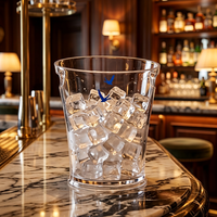 Seau à glace pour champagne transparent avec lumières LED pour restaurant et mariage, approvisionnement en gros, personnalisation OEM