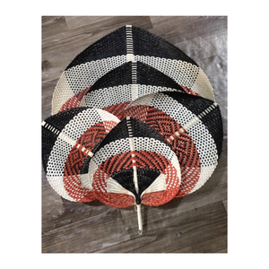 Abanico de mano de bambú natural/Abanico de mano de hoja de palma de paja ecológico/Abanicos de bambú coloridos para verano 99GD - Product Image 1