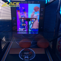 Machine de jeu d'arcade de basket-ball LCD professionnelle ACS pour enfants avec fonctionnement à monnayeur et conception robuste pour aire de jeux