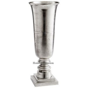 La mayoría de los jarrones de trompeta de exhibición de flores de gran tamaño con acabado antiguo de cobre de diseñador único para decoración de bodas y centro de mesa - Product Image 3