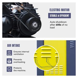 Compresor de Aire Industrial de 20 HP, Tanque Refrigerado de 80 Galones, 208-230V Trifásico, 81 CFM a 125 PSI, Compresor de Tornillo Rotativo, Herramienta Neumática, 30 kg, Manual - Product Image 5