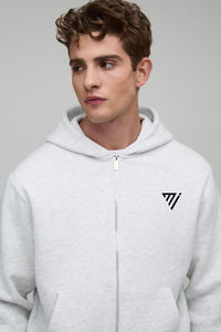 Sudadera con Capucha y Cierre de Cremallera Unisex de Alta Calidad OEM, 360g, Color Sólido, Personalizada con Impresión, para Otoño - Product Image 3