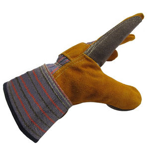 Venta al por mayor de guantes de seguridad multiusos personalizados antideslizante resistente mecánico guantes de cuero con palma de silicona - Product Image 3