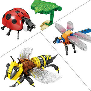 Ensemble de construction moderne Lego Moc Insectes Fort, jouet éducatif en plastique ABS, modèle animal pour enfants de 5 à 7 ans, emballage en boîte - Product Image 1