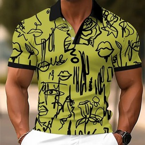 <b>Men's</b> Polo T Shirt <b>Man</b> <b>Short</b> Sleeve Top Collared Shirts Casual Outdoor Daily 3D Print <b>Men's</b> Clothing Summer 2025 - Product Image 4