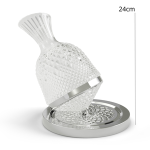 Carafe en verre transparent moderne, design cristal, 24 cm, objet décoratif - Product Image 5