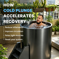 Baignoire à glace verticale en acier inoxydable 304SS pour récupération des athlètes, avec support OEM/ODM