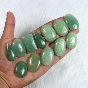 Cabujón de Aventurina Verde Natural, Lote de Piedras Preciosas para Hacer Colgantes de Plata Hechos a Mano - Product Image 4