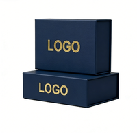 Boîte-cadeau en carton rigide de luxe avec logo personnalisé, blanc et noir, pliable, pour les petites entreprises