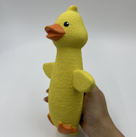Jouet pour chien en caoutchouc latex écologique qui couine, canard jaune, interactif, à mâcher pour les animaux de compagnie de grande et moyenne taille, pour un usage quotidien