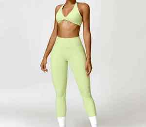 ชุดโยคะออกกำลังกายสำหรับผู้หญิงผ้าโพลีเอสเตอร์ - Product Image 2