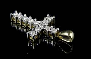 VVS Moissanite Croix Pendentif 925 En Argent Sterling Parti Chrétien Charme Pendentif Pour Femmes Hommes Hip Hop Bijoux Cadeau - Product Image 2