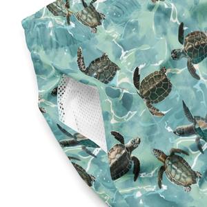 Short de bain uni imprimé tortue short de bain respirant séchage rapide léger court teint uni pour hommes - Product Image 2