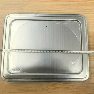 ถาดอาหารสแตนเลสพร้อมช่องแบ่ง5ช่องและฝาปลอดภัยสำหรับโรงเรียนโรงอาหารบริการอาหารแบบใช้ซ้ำได้ - Product Image 5