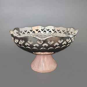 Frutero de diseño de lujo con Base de resina para el hogar y los restaurantes, cuenco para servir comida, cuenco para servir de forma redonda de Color plateado y rosa - Product Image 2