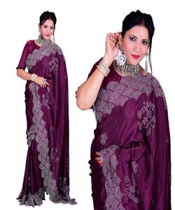 Pièce de Saree de travail en Georgette prête pour le mariage avec chemisier-Nouveau design attrayant pour les vêtements pour femmes indiennes à bas prix de gros Ethnique - Product Image 2