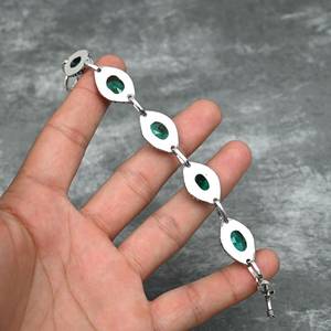 Aqua Apatite <b>Bracelet</b> 925 Sterling Silver Handmade Gemstone Jewelry Elegant Gift For Women Her - Product Image 2