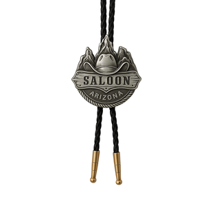 Corbata Bolo Personalizada de Aleación de Zinc Chapada en Oro con Logotipo de Empresa e Impresión Serigráfica para Publicidad y Uso en Ropa - Product Image 3