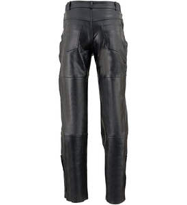 Pantalon en cuir droit mi-taille pour homme, personnalisé OEM, mode hivernale unique avec fonction imperméable, fabriqué au Pakistan - Product Image 2