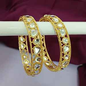 Indian Manufacture Bollywood Style <b>Gold</b> Plated Kundan Crystal Rhinestone <b>Wedding</b> Bridal Bracelet Bangle Set Jewelry <b>for</b> Women - Product Image 3