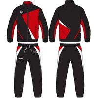 Ensemble de survêtements de football personnalisés pour entraînement en groupe, imprimés par transfert thermique, respirants, à séchage rapide, en polaire, unisexe, avec veste à cordon et pantalon