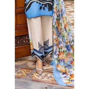 Ensemble 3 pièces non cousu pour femme en tissu imprimé avec dupatta en coton papier, collection PC-52002 - Product Image 3