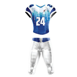 Uniforme de Fútbol Americano de Diseño Personalizado, 100% Poliéster, Nombre del Equipo Personalizado, Conjuntos de Estilo Nuevo, Ropa de Práctica Transpirable con Servicio OEM - Product Image 1