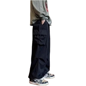 New Men's Overalls Multi-Pocket American Hiphop <b>Pants</b> Men's Ins High Street Spring And Autumn Bunched Foot Assault <b>Pants</b> - Product Image 2
