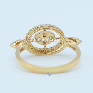 Diamante de corte redondo de moissanite de prueba india en anillo de dedo solitario para mujer con Plata de Ley 925 en diseño de lujo para mujer - Product Image 4