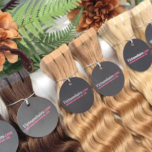 100% véritables extensions de bande de kératine meilleure qualité pleine cuticule vague Curl Styles 1B couleur Super Double dessiné qualité d'exportation faite - Product Image 1